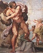 CARRACCI, Annibale The Cyclops Polyphemus dfg oil on canvas